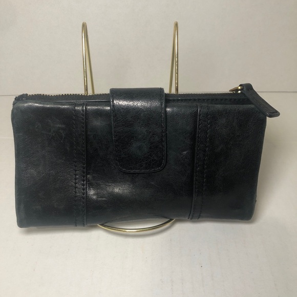 Fossil Wallet Clutch Black Long Live Vintage 1954 Emory Black Lamb Hide Bifold - Picture 4 of 15